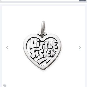 James Avery Little Sister Heart Charm